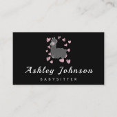 Babysitter Nanny Kinderopvang Leuke Waterverf Llam Visitekaartje (Voorkant)