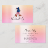 Babysitter Nanny Kinderopvang Voeten Pastels Schat Visitekaartje (Voorkant / Achterkant)