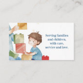 Babysitter Nanny Kinderopvang Waterverf Spelen Visitekaartje (Achterkant)