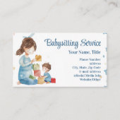Babysitter Nanny Kinderopvang Waterverf Spelen Visitekaartje (Voorkant)
