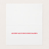 Babysitter Nanny Modern Geel & Wit Rose Visitekaartje (Binnenkant ongevouwen)