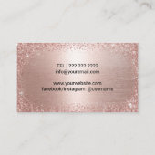 Babysitter Nanny Modern Roos Gold Glitter Visitekaartje (Achterkant)