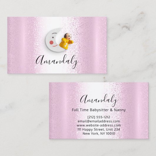 Babysitter Nanny Professional Kinderdagverblijf Ro Visitekaartje (Voorkant / Achterkant)