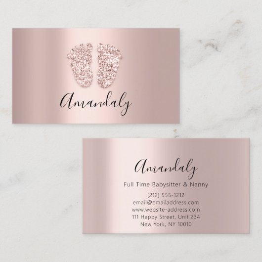 Babysitter Nanny Professional kinderdagverblijf Visitekaartje (Voorkant / Achterkant)