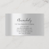 Babysitter Nanny Professionele Kinderopvang AuPair Visitekaartje (Achterkant)