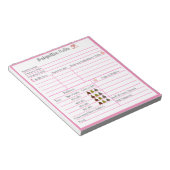 Babysitter Notes for Newborn Baby Girl Notitieblok (Schuin)