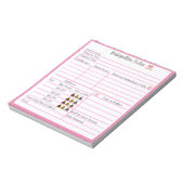 Babysitter Notes for Newborn Baby Girl Notitieblok (Linkerzijde)