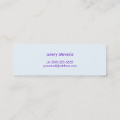 Babysitter of Nanny, Cute, Turquoise, Blue 2 Mini Visitekaartje (Achterkant)