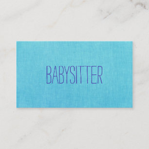 Babysitter of Nanny, Cute, Turquoise, Blue Visitekaartje