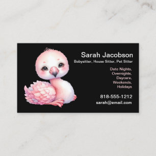 Babysitter, oppas, huisdier zitten visitekaartje