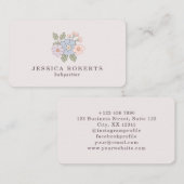 Babysitter pastel floral Visitekaartje (Voorkant / Achterkant)