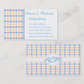 Babysitter Pastel Polka Dots Visitekaartje (Voorkant / Achterkant)