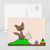 Babysitter - Pepper the Cat (Meet the Mews) Briefkaart (Voorkant / Achterkant)