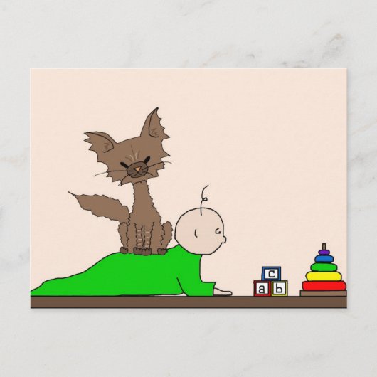 Babysitter - Pepper the Cat (Meet the Mews) Briefkaart (Voorkant)