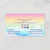 Babysitter Professional Business | Schattigee rege Visitekaartje (Achterkant)