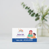 Babysitter Professional Business | Schattigee rege Visitekaartje (Staand voorkant)