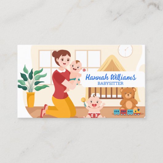 Babysitter QR-code Visitekaartje (Voorkant)