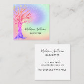 Babysitter Rainbow Colors Square Visitekaartje (Voorkant / Achterkant)