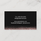 Babysitter Roos Gold Glitter Feet Nanny Visitekaartje (Achterkant)