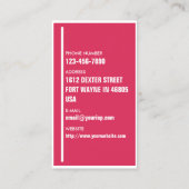 Babysitter Roze (Persoonlijke foto's en tekst) Visitekaartje (Achterkant)