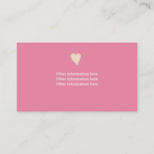 Babysitter Schattige Ladybug Babysitting Service B Visitekaartje (Achterkant)