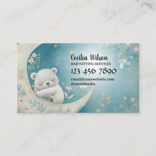 Babysitter Services, Babysitter, Nanny, Kinderopva Visitekaartje (Voorkant)