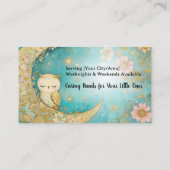 Babysitter Services, Babysitter, Nanny, Kinderopva Visitekaartje (Achterkant)