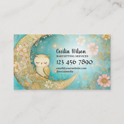 Babysitter Services, Babysitter, Nanny, Kinderopva Visitekaartje (Voorkant)