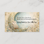 Babysitter Services, Babysitter, Nanny, Kinderopva Visitekaartje (Achterkant)