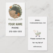 Babysitter Sleepy Baby Beer Visitekaartjes (Voorkant / Achterkant)