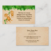 Babysitter Slogans Visitekaartjes (Voorkant / Achterkant)