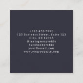 Babysitter Strawberry marine patroon vierkant Vierkante Visitekaartje (Achterkant)