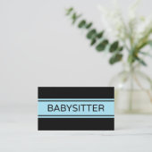 Babysitter Stripe-Visitekaartje Visitekaartje (Staand voorkant)