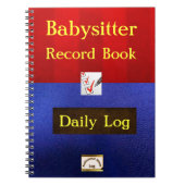 Babysitter-taaknotebook Notitieboek (Voorkant)