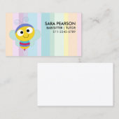 Babysitter Tutor Child Care Cute Butterfly Visitekaartje (Voorkant / Achterkant)