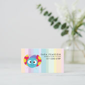 Babysitter Tutor Child Care Cute Ladybug Visitekaartje (Staand voorkant)