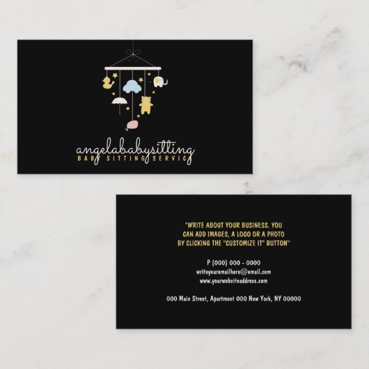 Babysitter Visitekaartje (Voorkant / Achterkant)