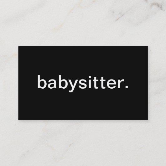 Babysitter Visitekaartje (Voorkant)