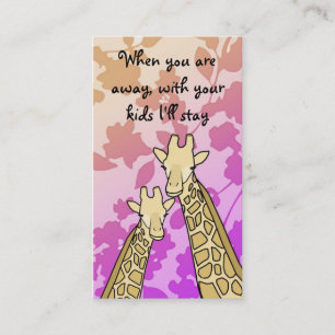 Babysitter Visitekaartje