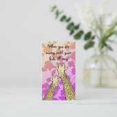 Babysitter Visitekaartje (Staand voorkant)