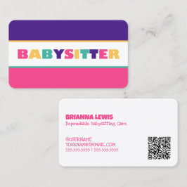 Babysitter Visitekaartje