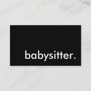 babysitter. visitekaartje