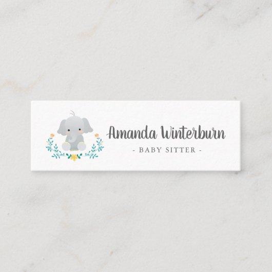 Babysitter visitekaartje (Voorkant)