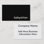 Babysitter Visitekaartje (Voorkant / Achterkant)