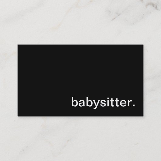 Babysitter Visitekaartje (Voorkant)