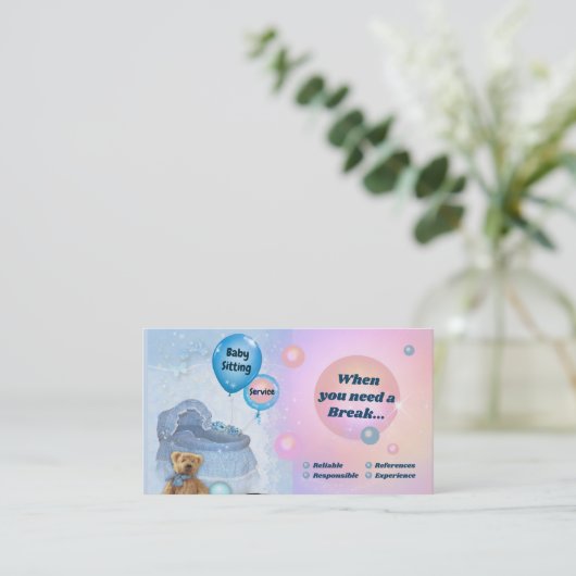 Babysitter Visitekaartje (Staand voorkant)