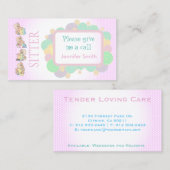 Babysitter Visitekaartje (Voorkant / Achterkant)