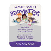 Babysitter Visitekaartje magneet (Verticaal)