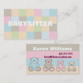 Babysitter visitekaartjes (Voorkant / Achterkant)