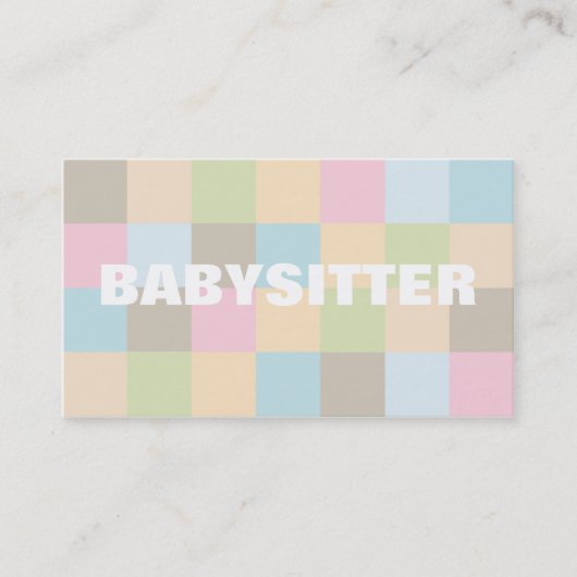 Babysitter visitekaartjes (Voorkant)